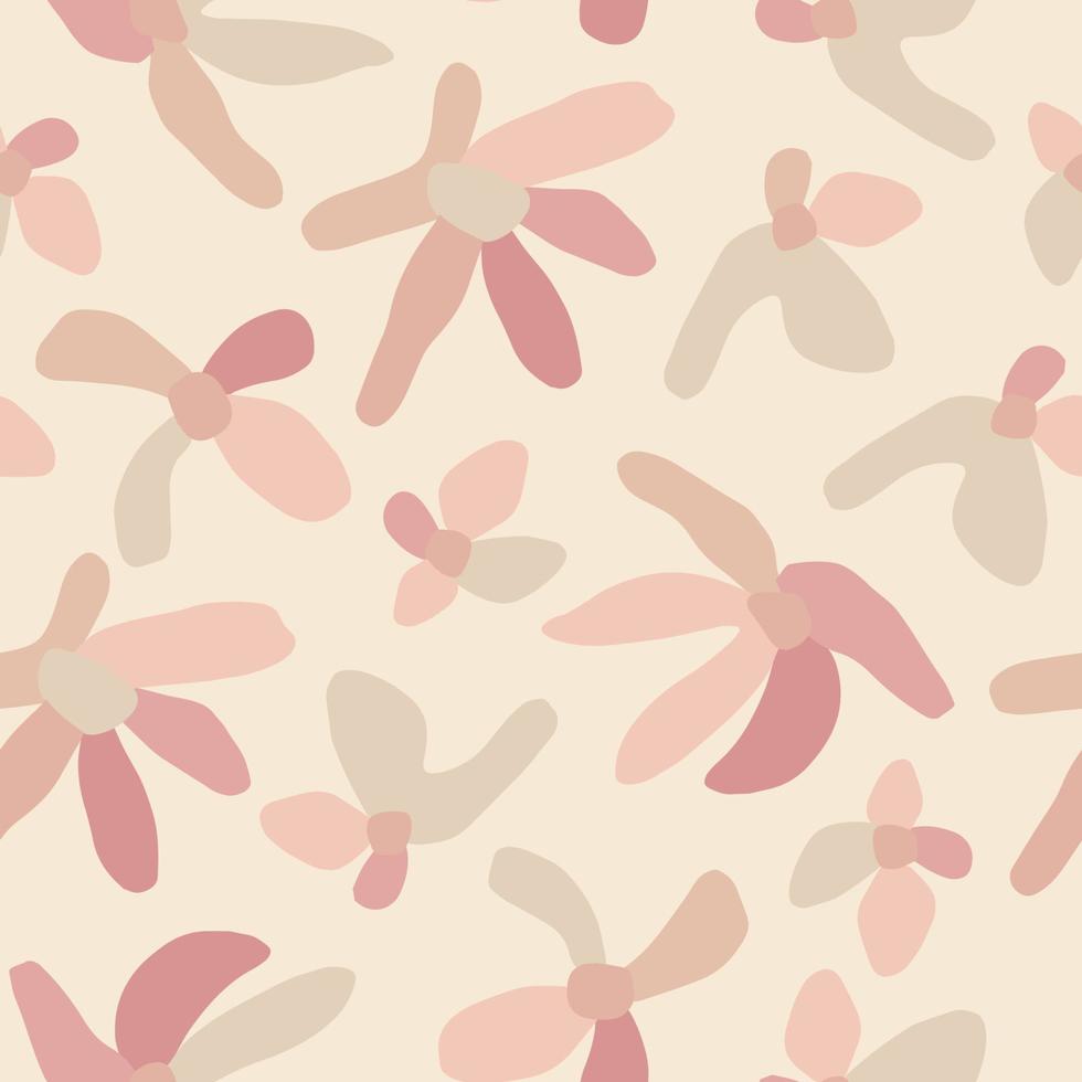 Vector cute flower illustration seamless repeat pattern