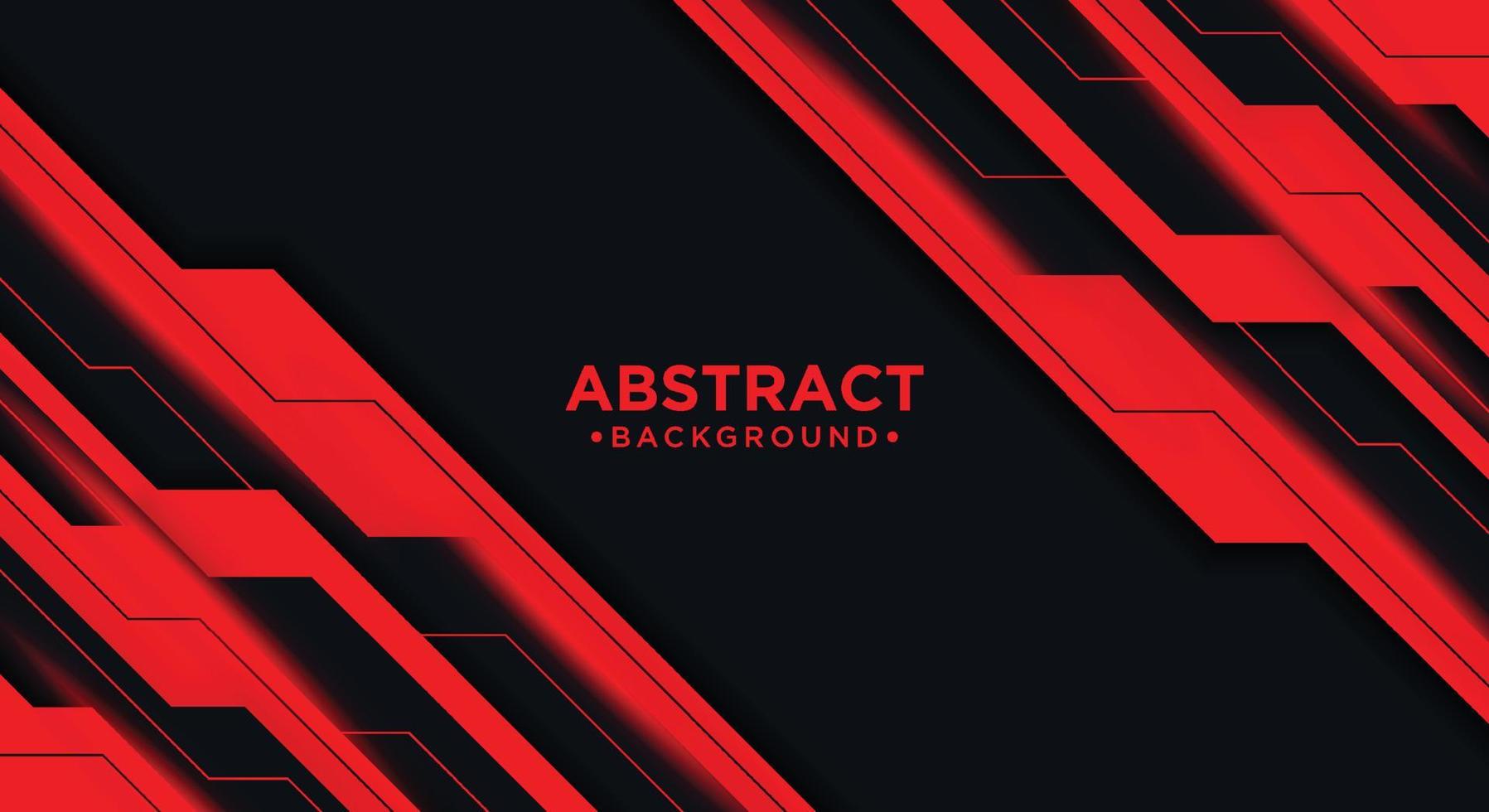 Tech black background with contrast red stripes. Abstract vector graphic brochure design.