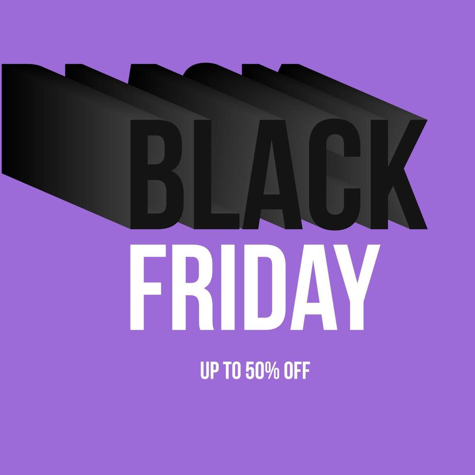 Mega sale special offer Black friday Sale banner promotion. Vector illustration purple color