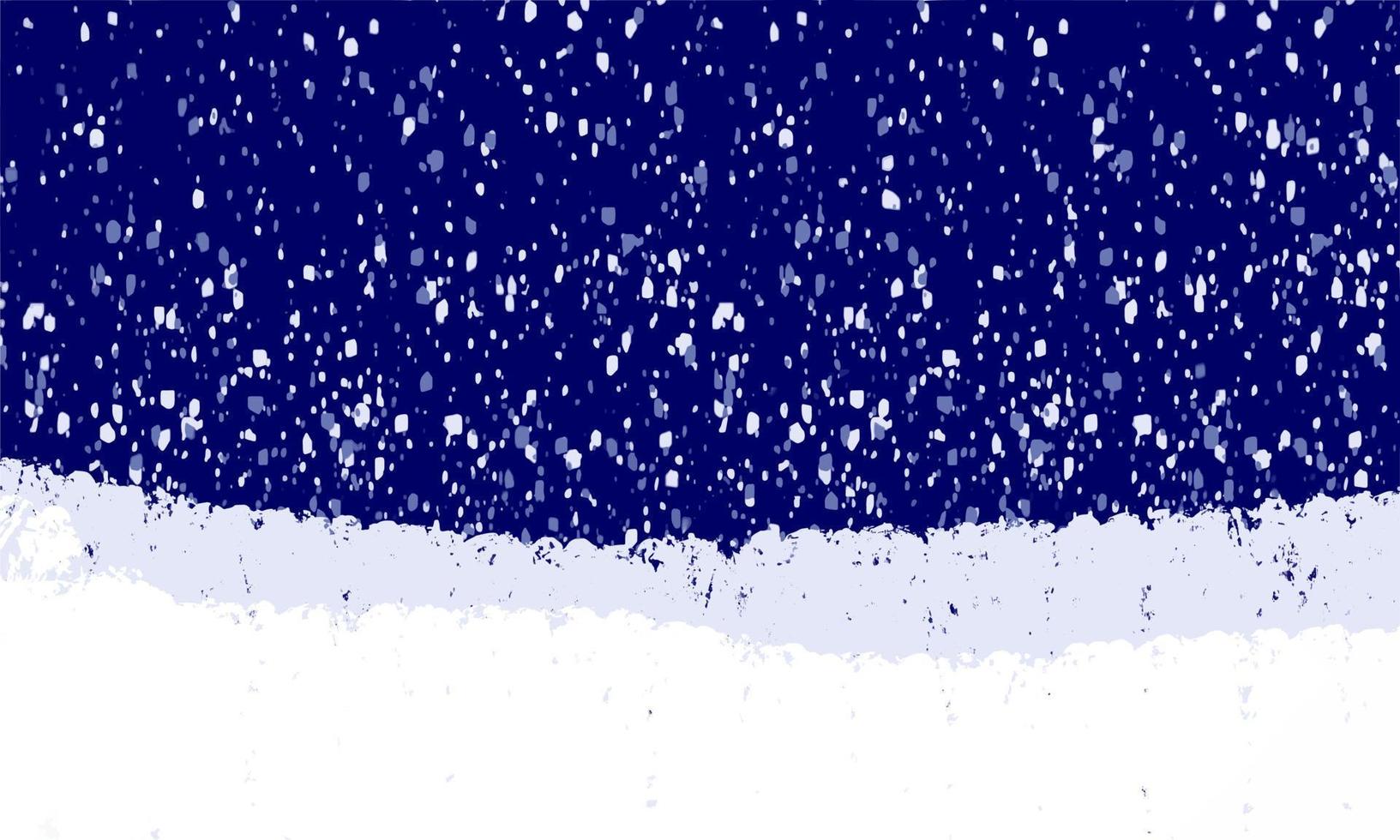 fondo festivo de invierno de navidad con nieve de noche abstracta vector