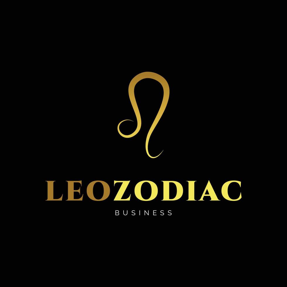 plantilla de diseño de logotipo de icono de zodiaco leo vector