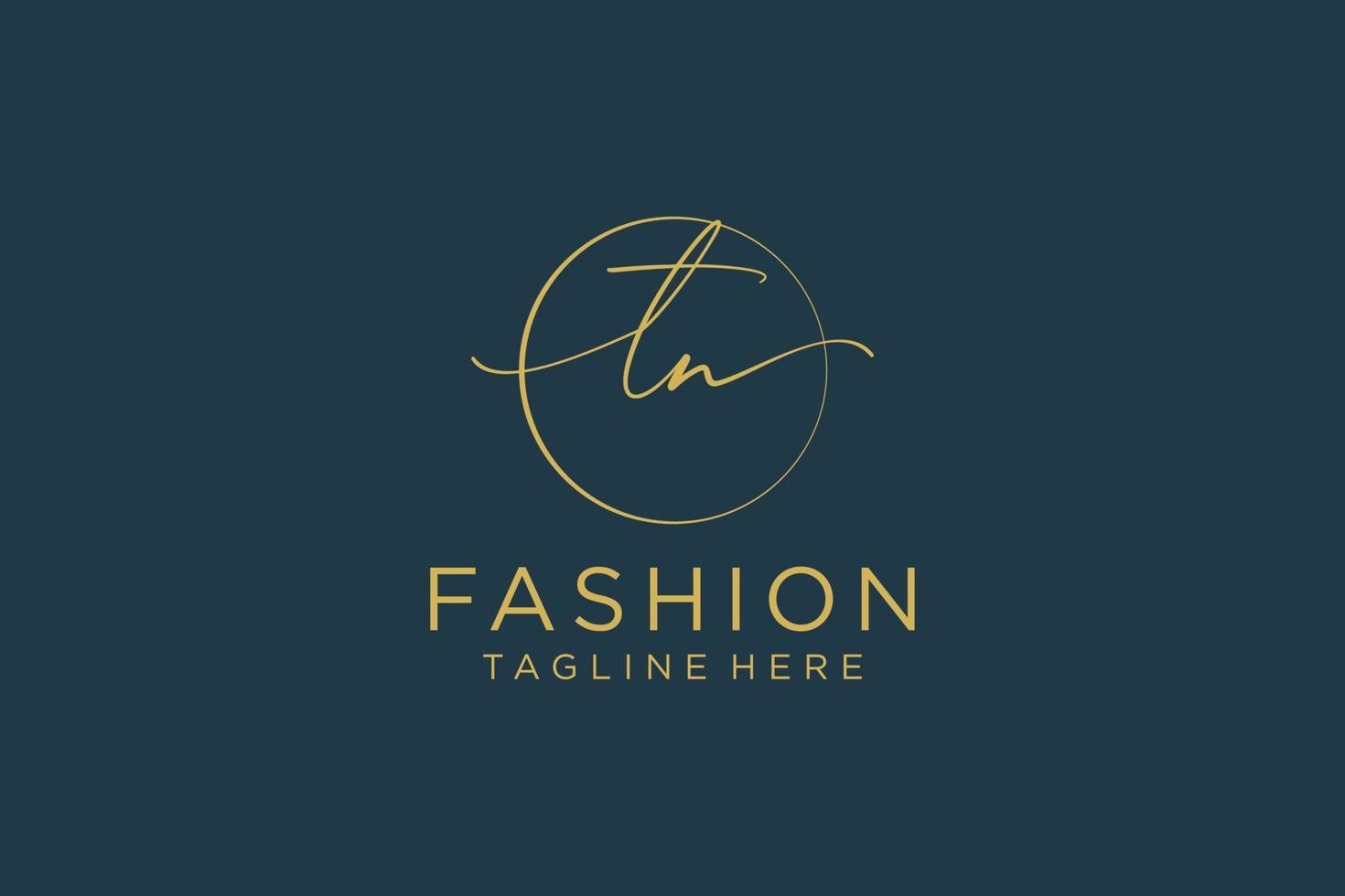 initial TN Feminine logo beauty monogram and elegant logo design, handwriting logo of initial signature, wedding, fashion, floral and botanical with creative template. vector