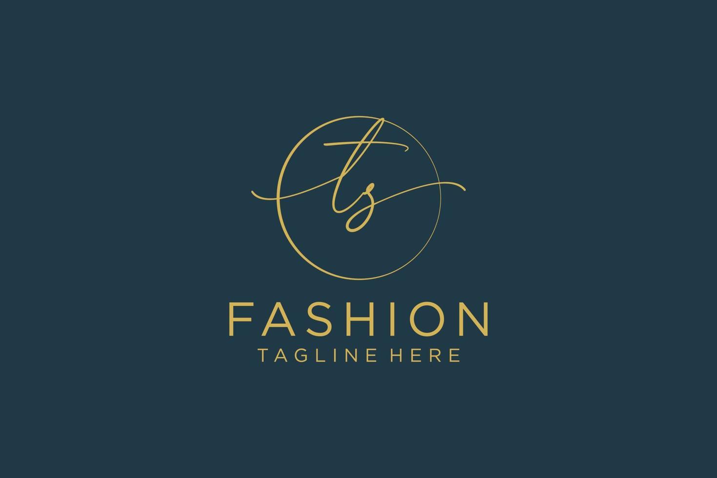 initial TS Feminine logo beauty monogram and elegant logo design, handwriting logo of initial signature, wedding, fashion, floral and botanical with creative template. vector