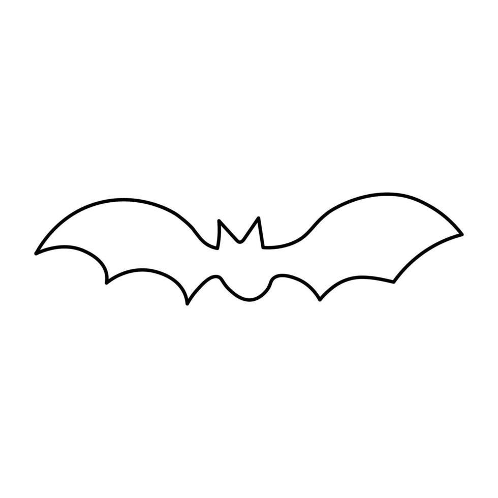 Abstract black silhouette bat for celebration Hallooween design vector