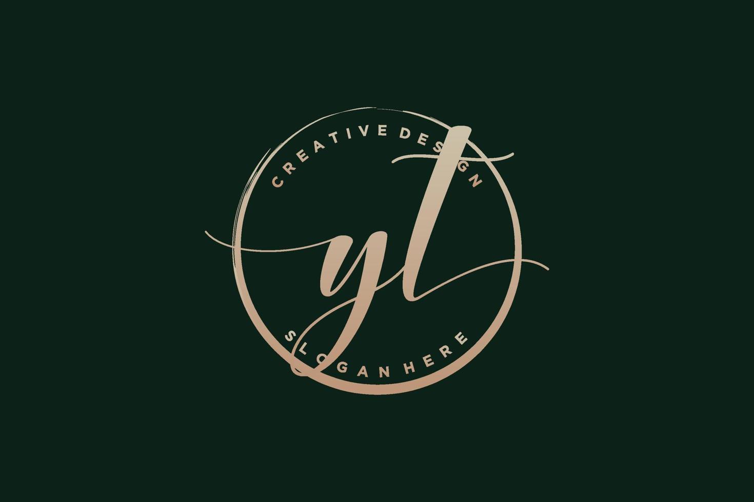 Initial YT handwriting logo with circle template vector signature, wedding, fashion, floral and botanical with creative template.