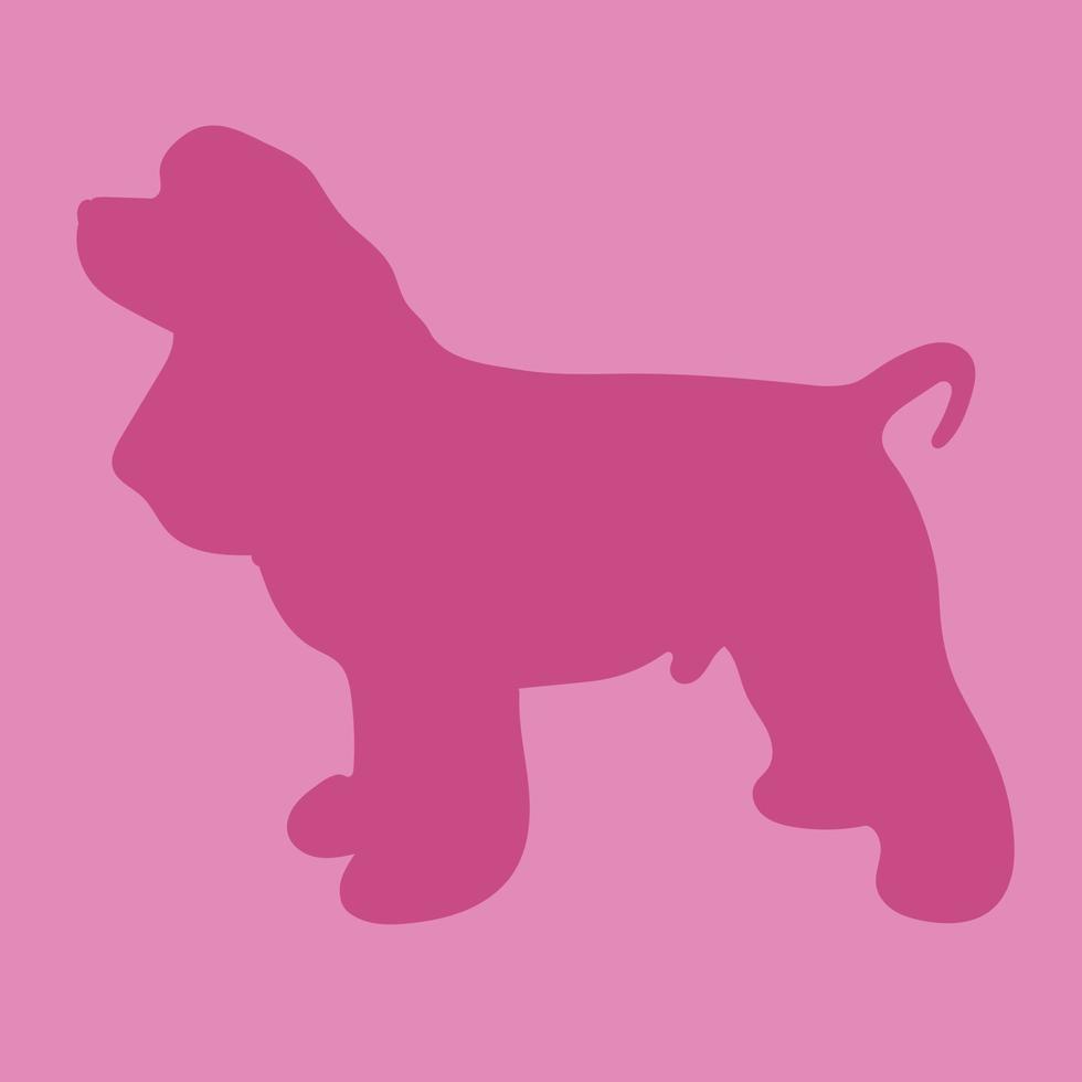 pasaporte de perro veterinario, vector de silueta de color