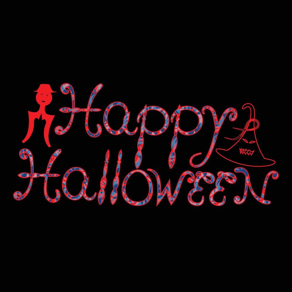 feliz efecto de texto de halloween vector