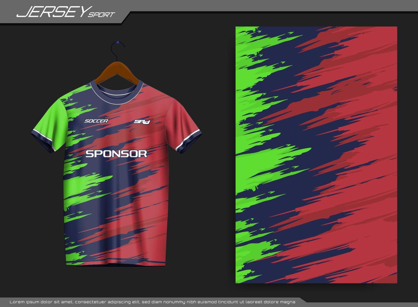 Jersey sports t-shirt. Soccer jersey mockup for soccer club. Suitable for jersey, background, poster, etc. vector