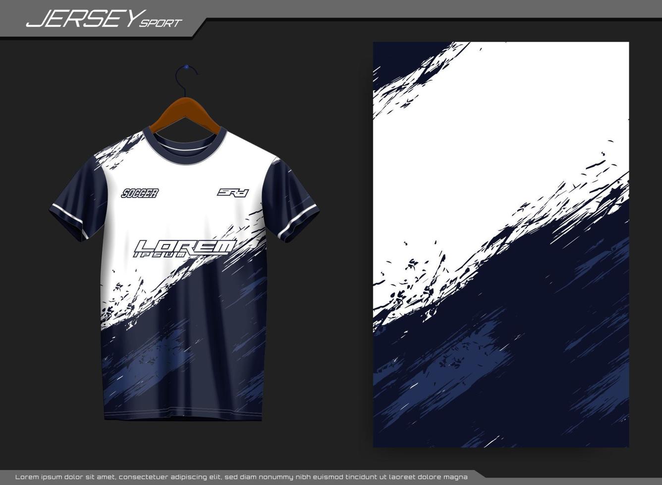 camiseta deportiva de punto. maqueta de camiseta de fútbol para club de fútbol. adecuado para jersey, fondo, afiche, etc. vector