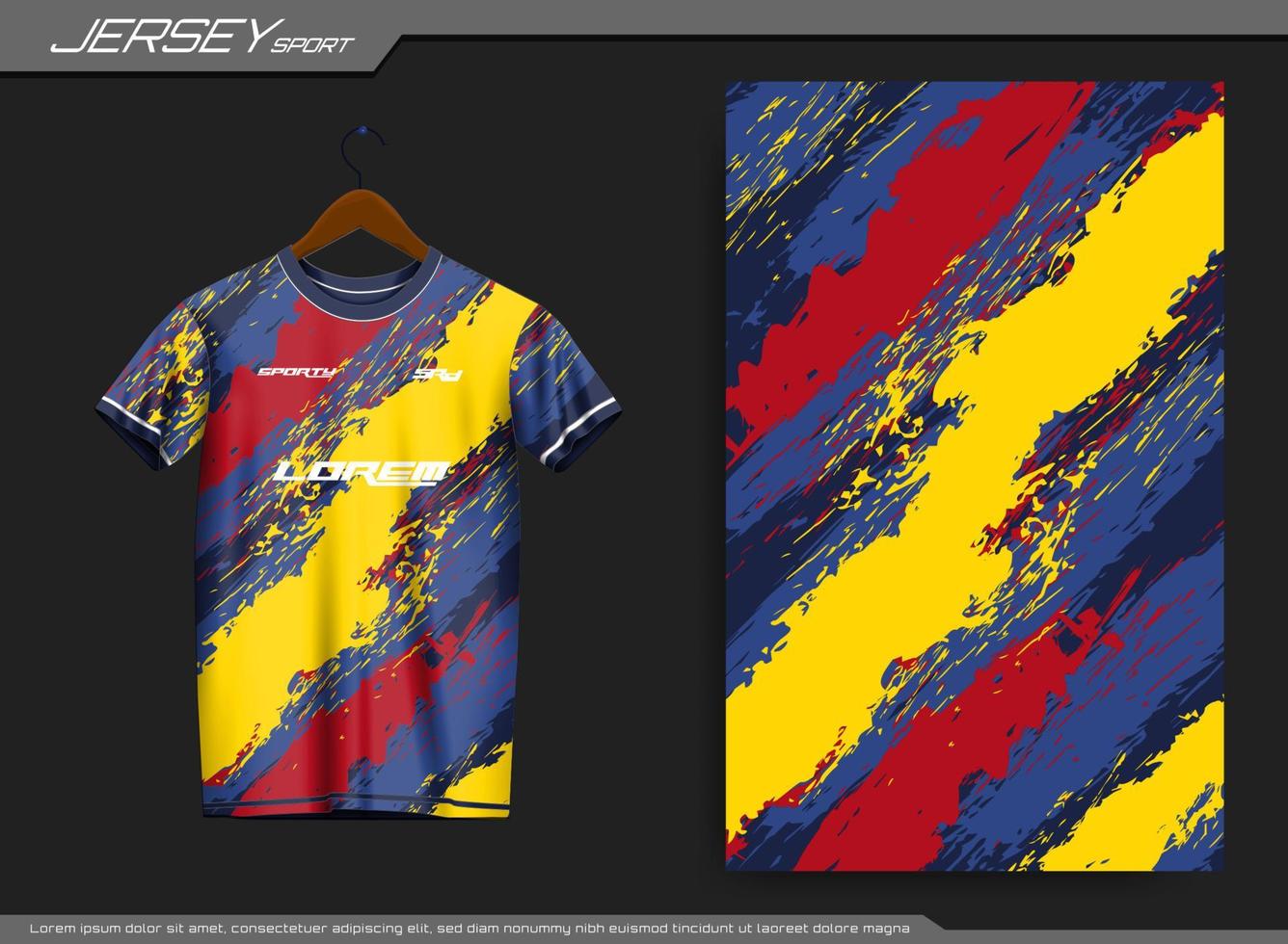 camiseta deportiva de punto. maqueta de camiseta de fútbol para club de fútbol. adecuado para jersey, fondo, afiche, etc. vector