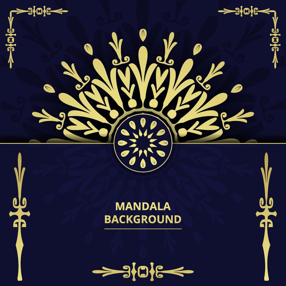 Ornamental Luxury Mandala Design background with Gold Color, Gold Ornamental, Holiday, Ramadan, New Year Arabesque Pattern Template vector