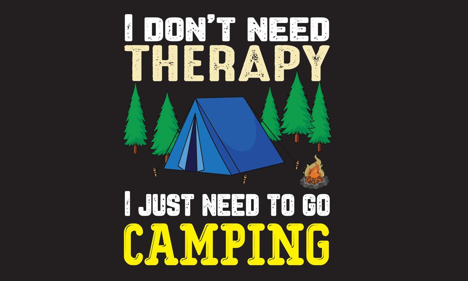 diseño de vector de camiseta de camping