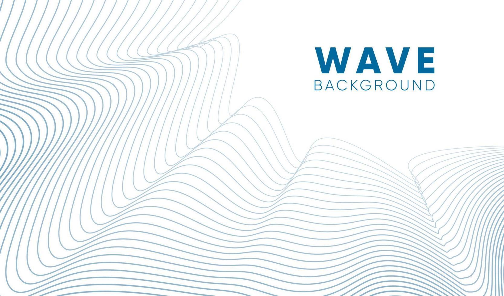 Blue wavy lines abstract background vector