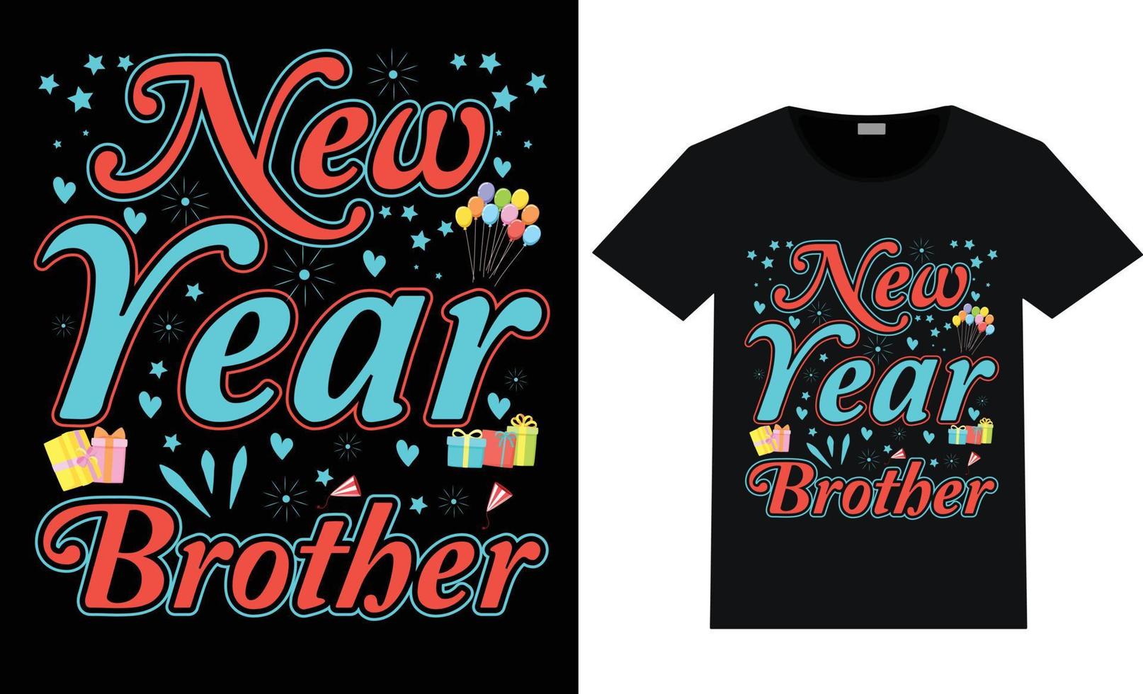 Happy New Year T-shirt Design vector