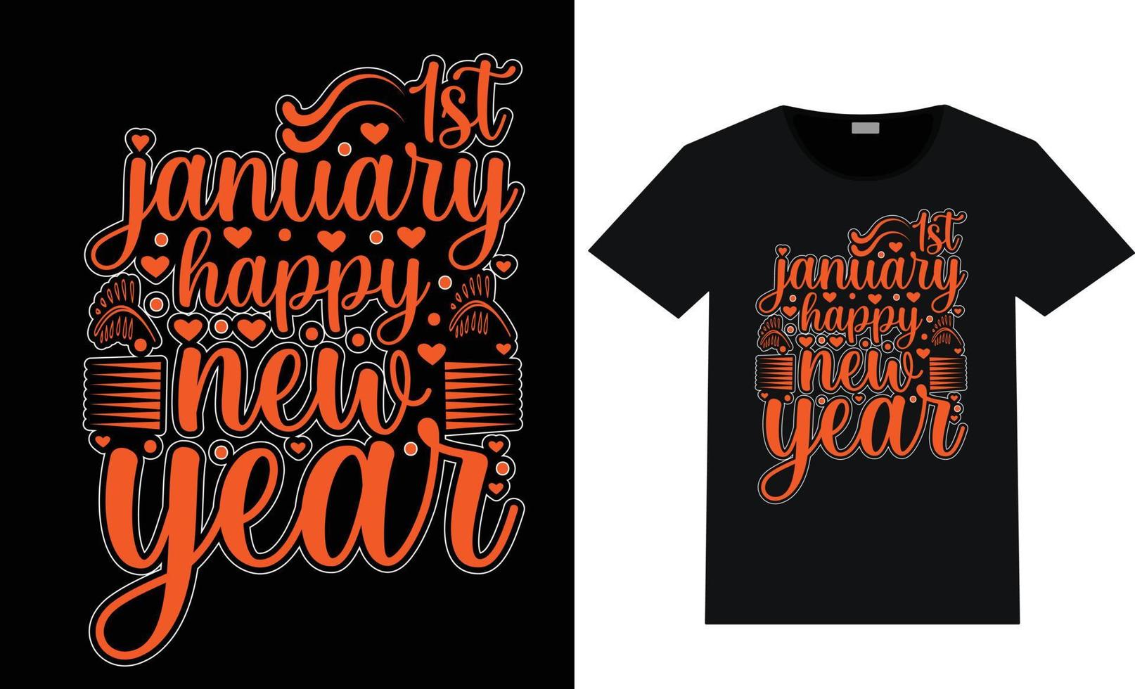 Happy New Year T-shirt Design vector