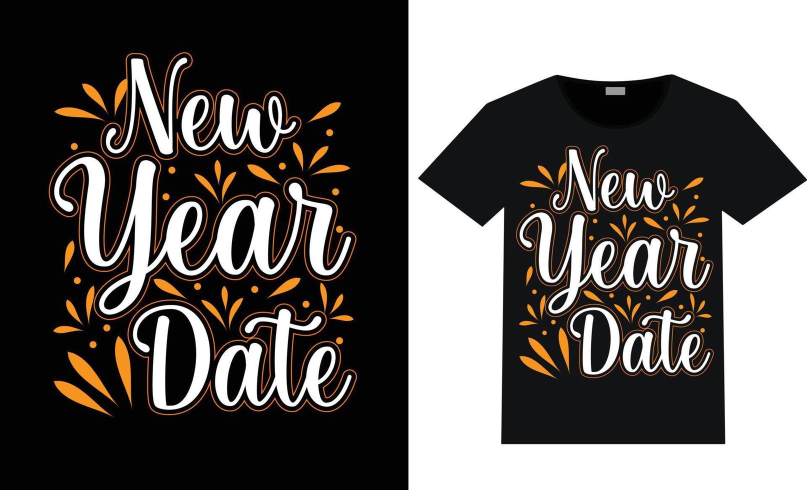 Happy New Year T-shirt Design vector