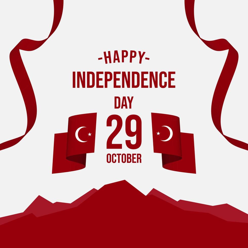 Turkey independence day celebration template design vector