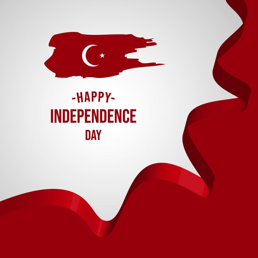 vector de diseño de plantilla de celebración del día de la independencia de turquía