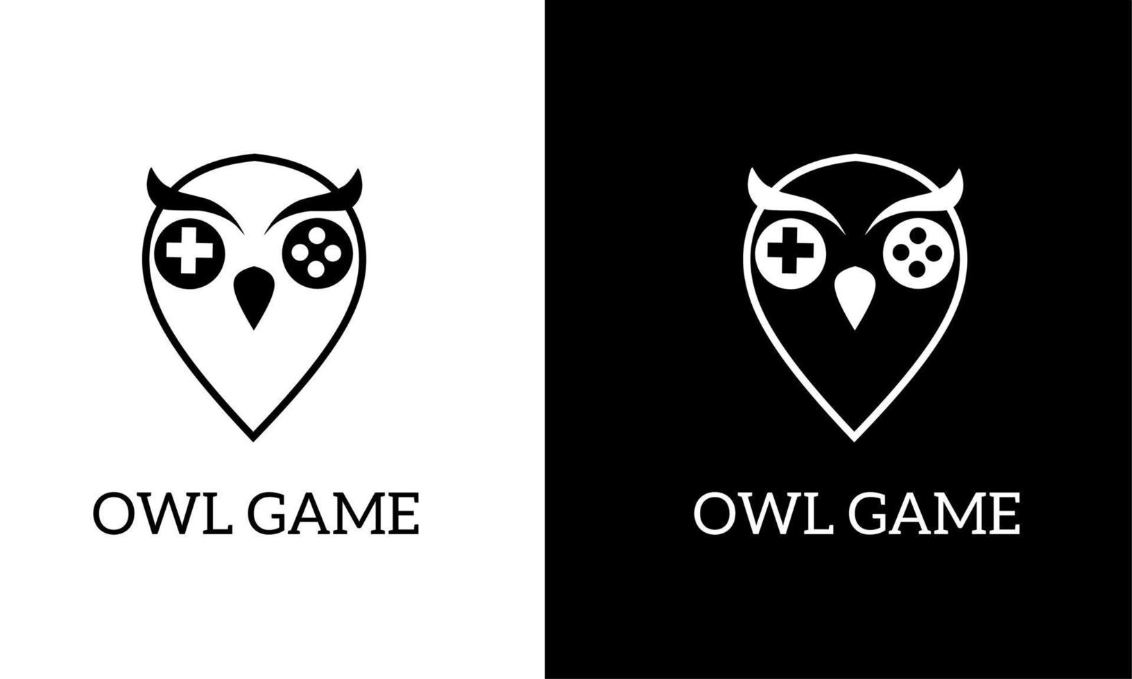 Illustration vector graphic of template logo owl game