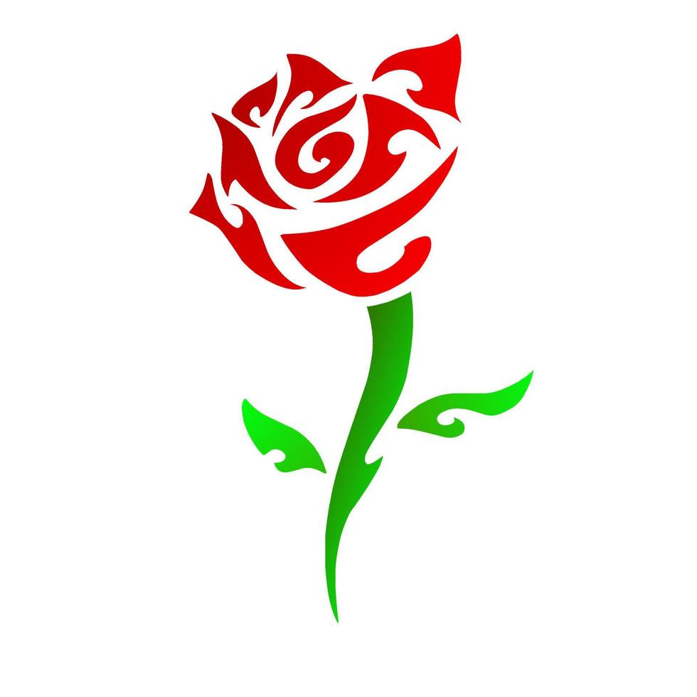 Illustration vector graphic of tribal art rose flower