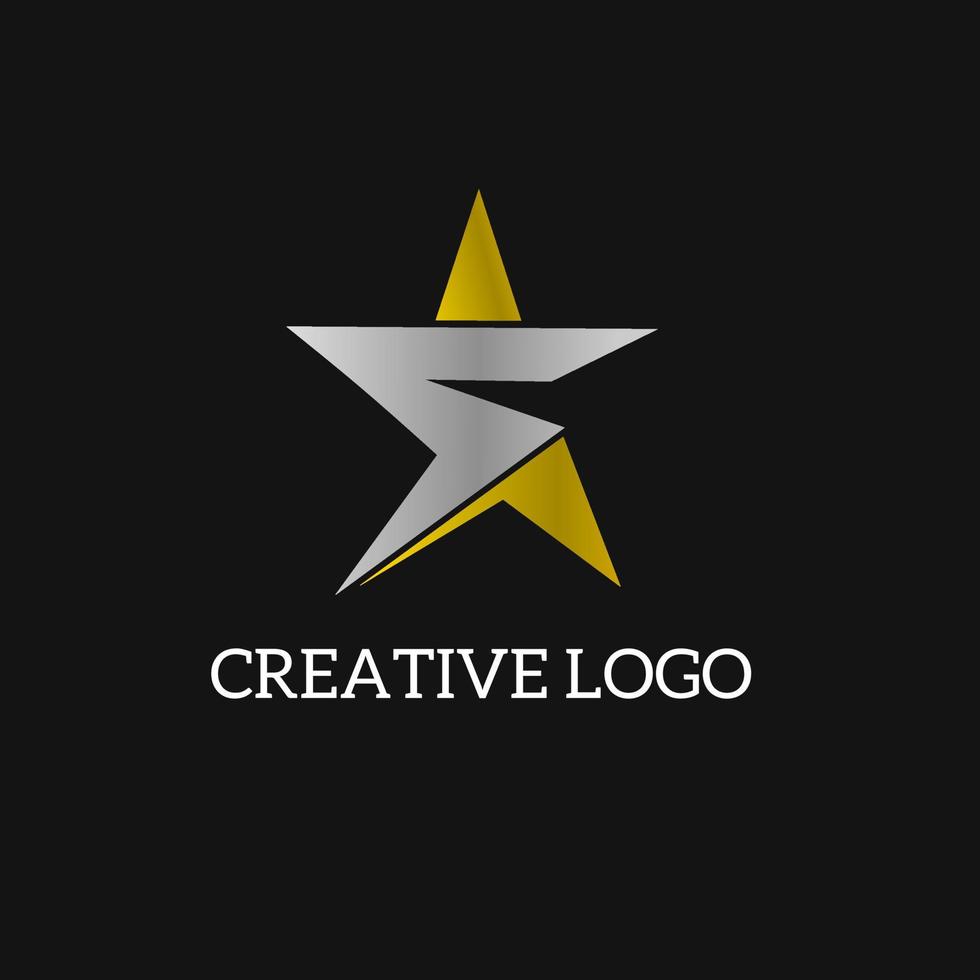 ilustración vectorial gráfico de plantilla logo letras abstractas s forma estrella vector