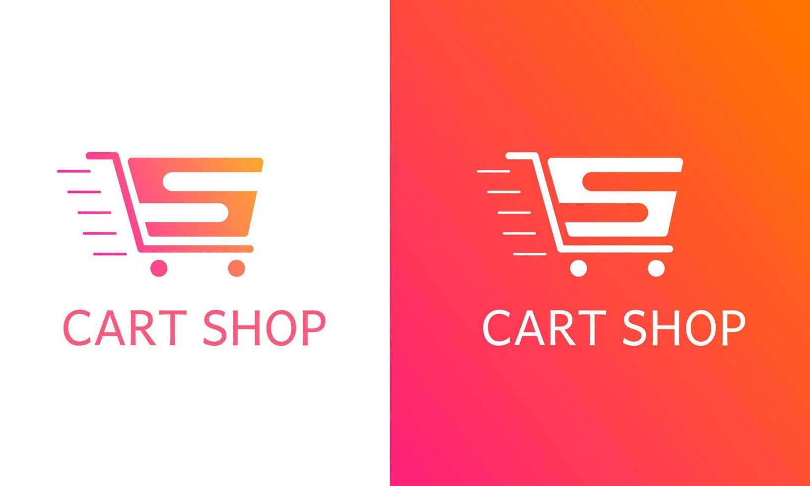 Illustration vector graphic of template logo cart shop