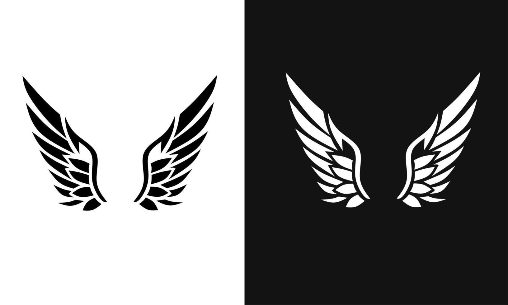 Template logo element wings vector