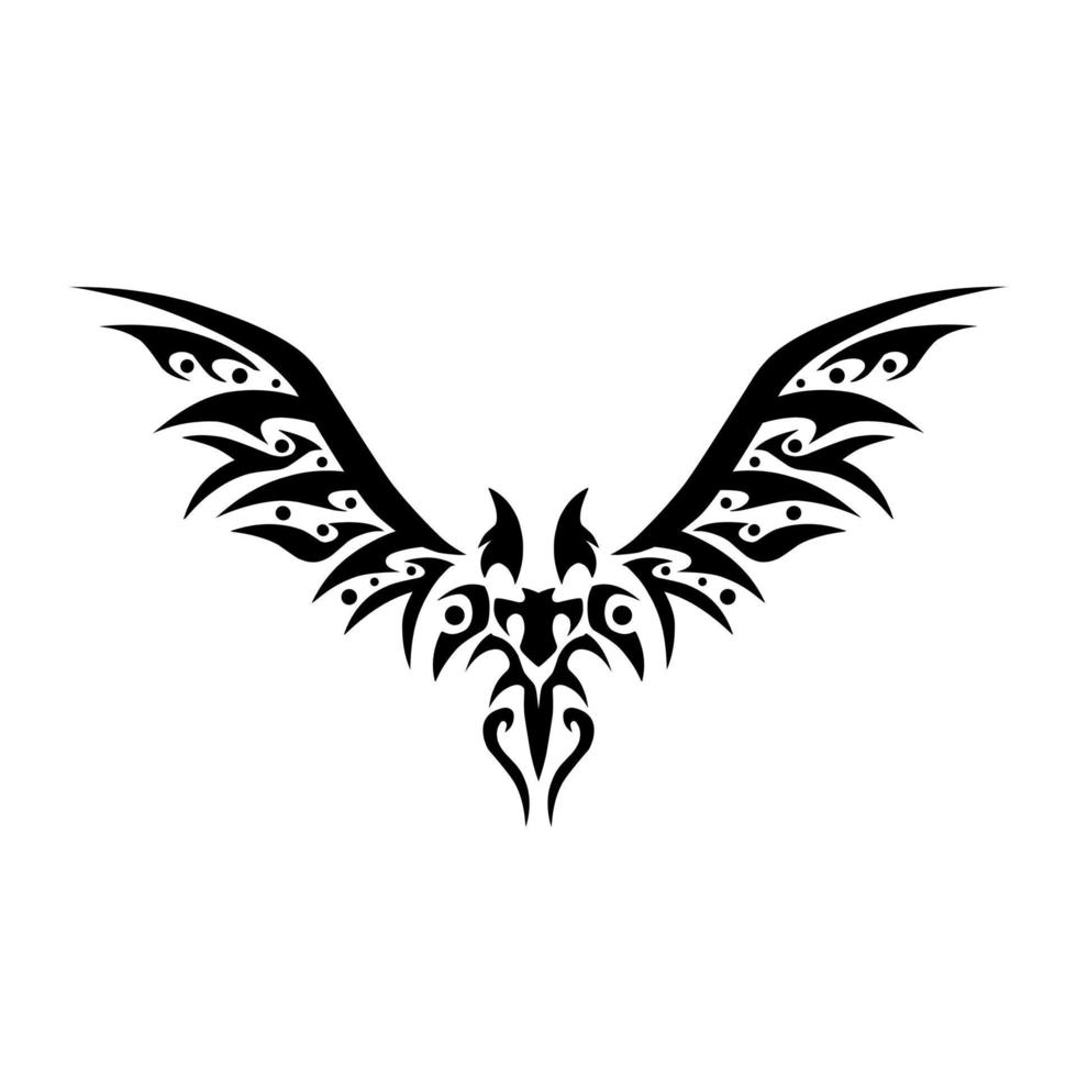 Illustration vector graphic of tribal art tattoo bat