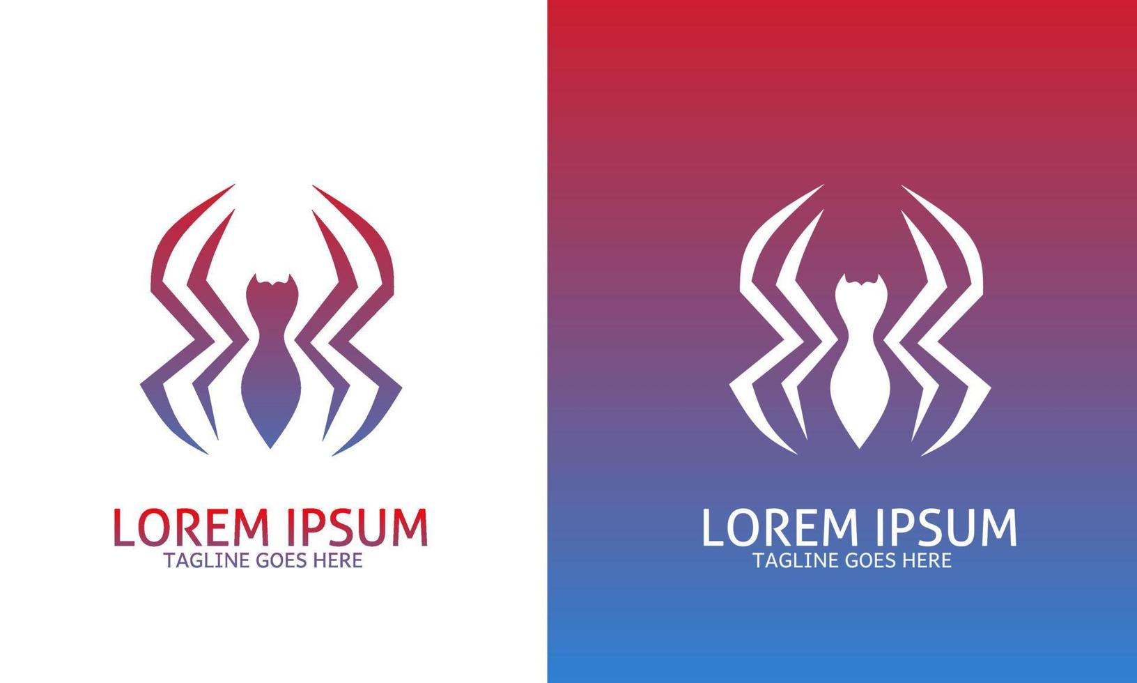 Template logo gradient spider vector