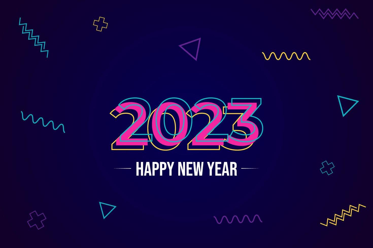 Happy New Year 2023 Concept vector