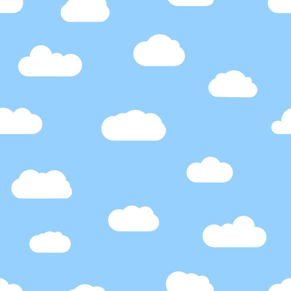 fondo transparente con cielo azul y nubes blancas de dibujos animados. ilustración vectorial vector