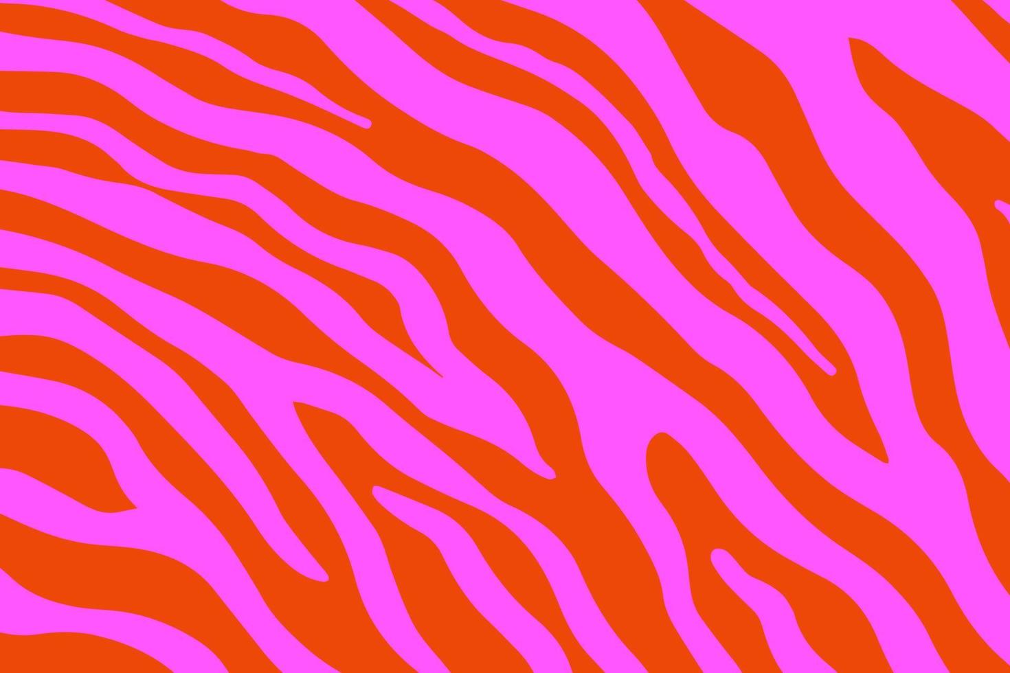 Psychedelic zebra acid background. Red and pink. vector