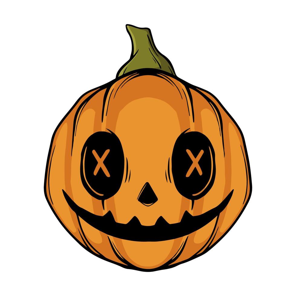 halloween pumpkin isolated white background vector