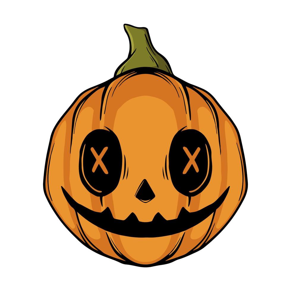 calabaza de halloween aislado fondo blanco vector