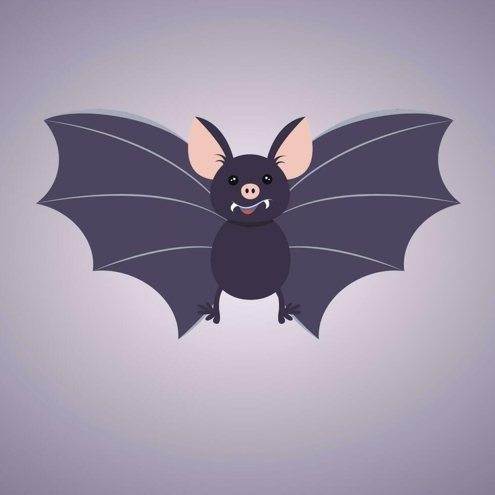 Cartoon goofy bat vector illustration graphic