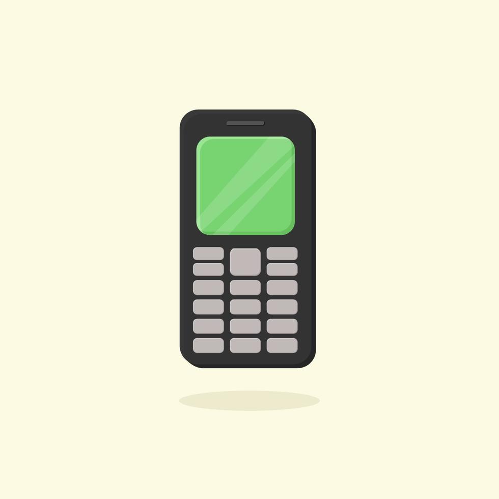old cellphone cartoon icon. device technology and gadget theme. vector illustration