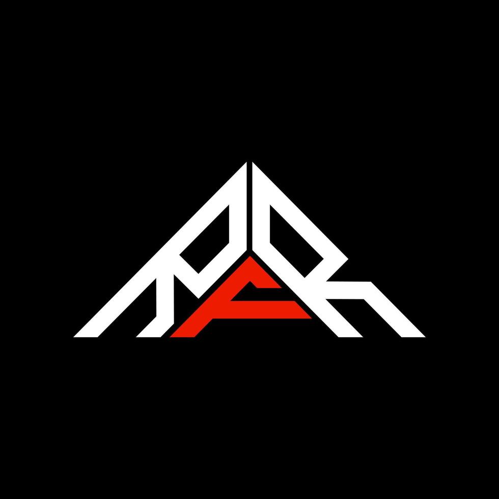 RFR letter logo creative design with vector graphic, RFR simple and modern logo in triangle shape.