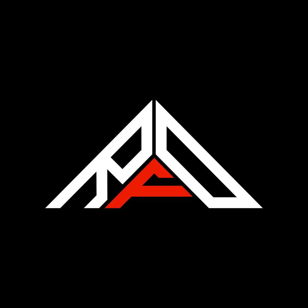 RFD letter logo creative design with vector graphic, RFD simple and modern logo in triangle shape.