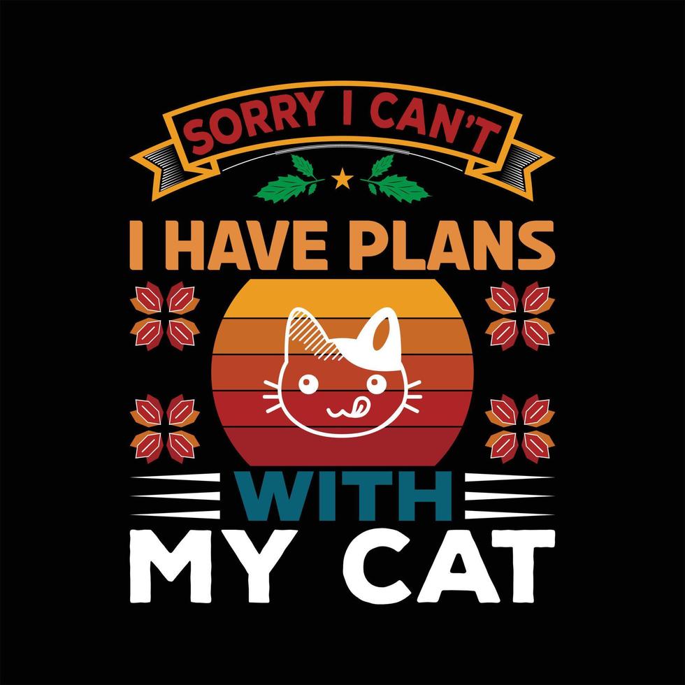Christmas cat t-shirt design vector