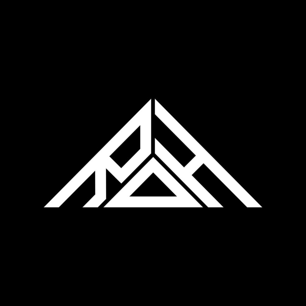 diseño creativo del logotipo de la letra rdh con gráfico vectorial, logotipo simple y moderno de rdh en forma de triángulo. vector