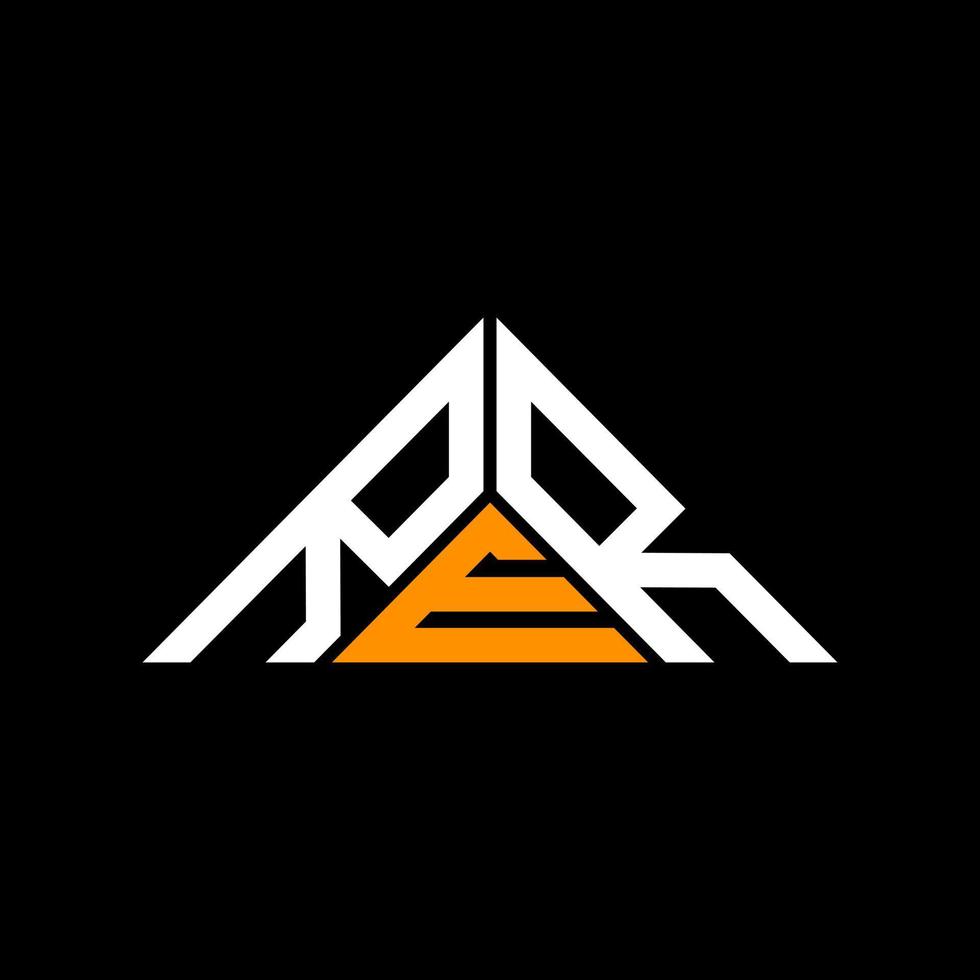 RER letter logo creative design with vector graphic, RER simple and modern logo in triangle shape.