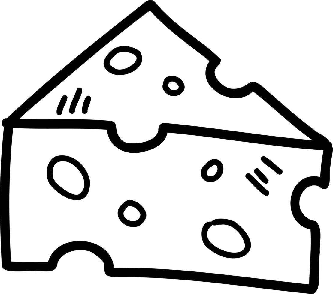 dibujado a mano ilustración de cubos de queso vector