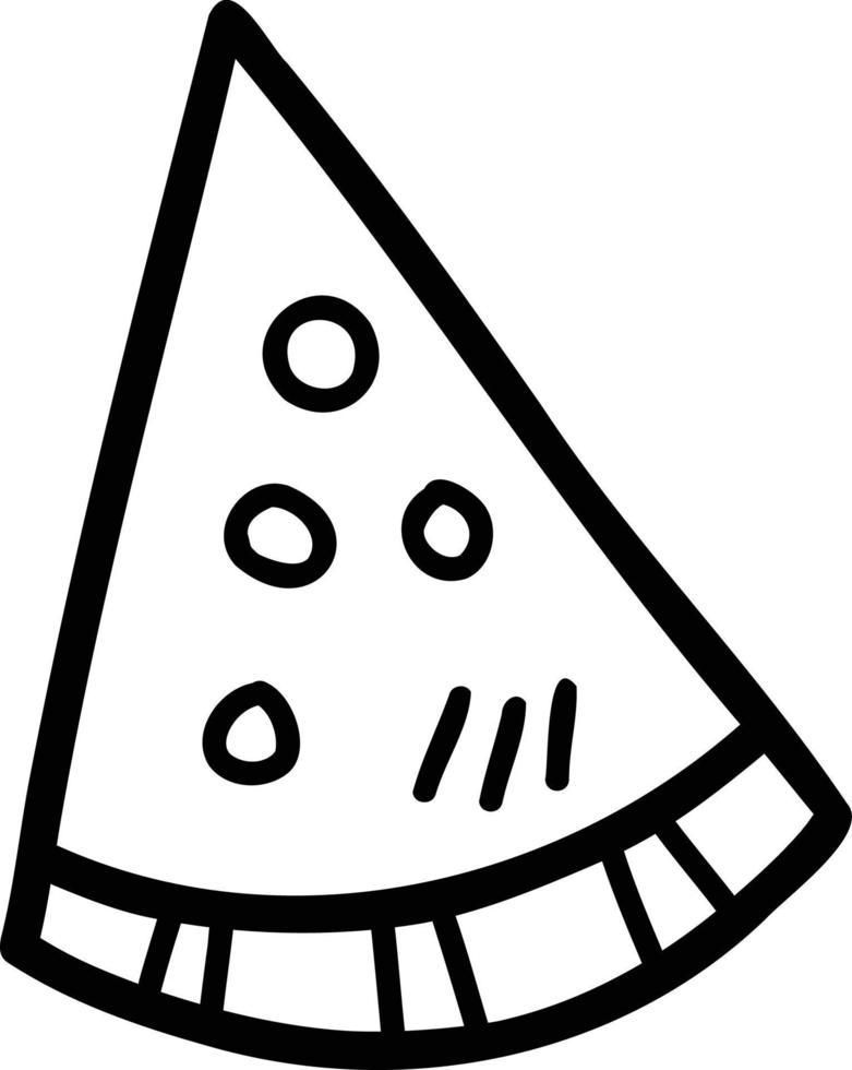 Hand Drawn sliced watermelon illustration vector
