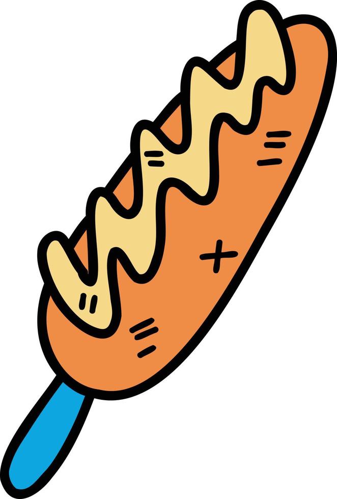 Hand Drawn delicious sausage illustration vector