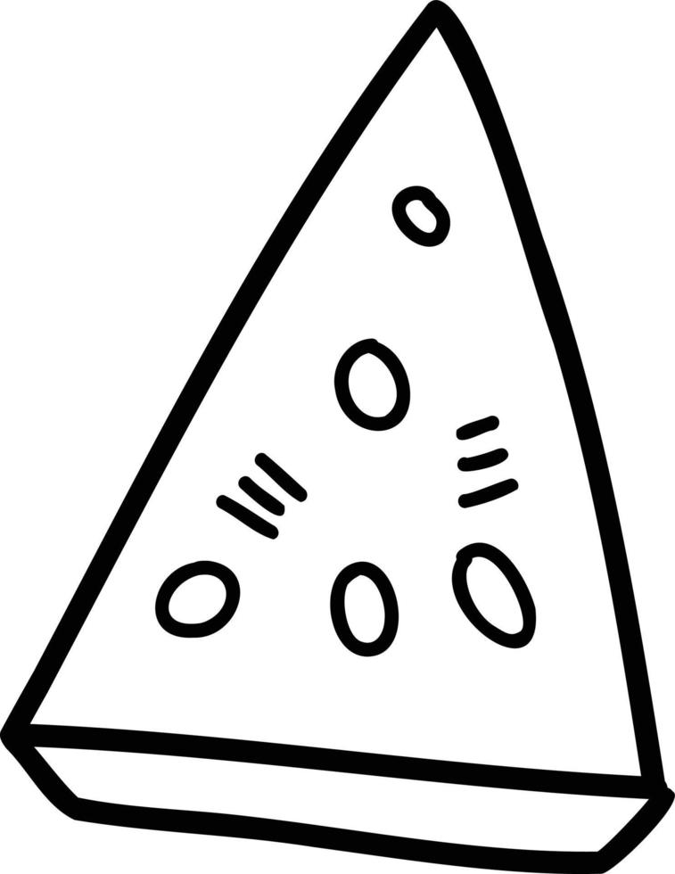 Hand Drawn sliced watermelon illustration vector