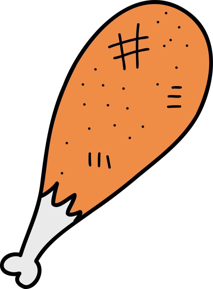 Hand Drawn Fried Chicken Drumsticks illustration vector