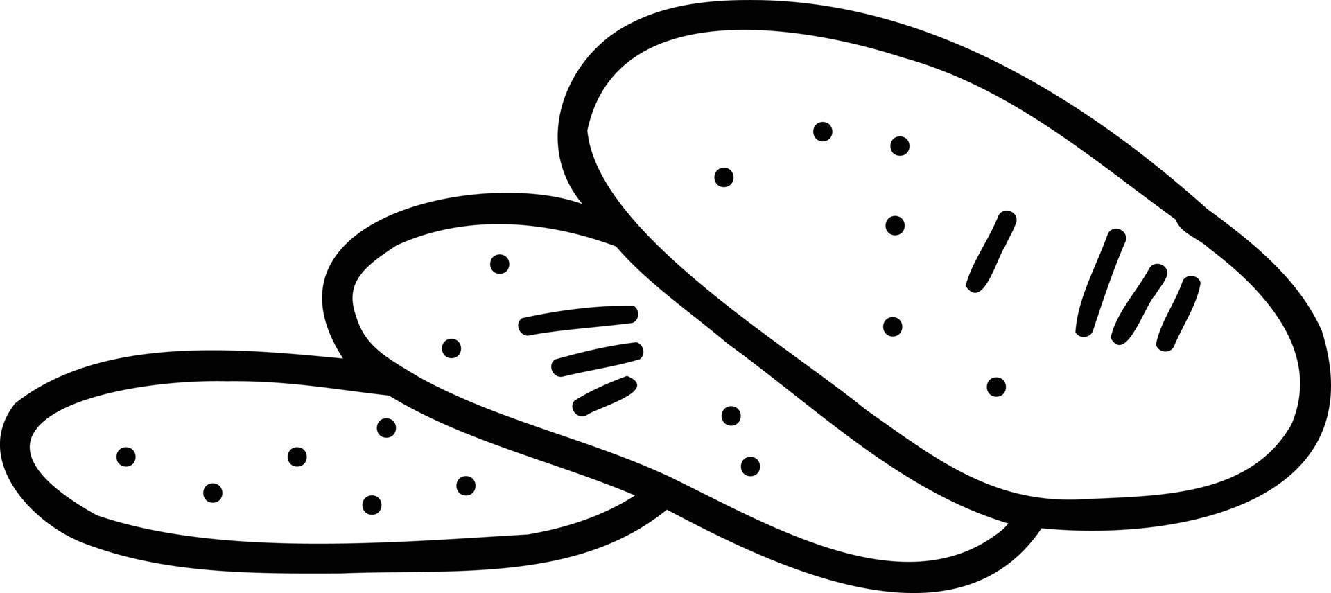 Hand Drawn potato chips illustration vector