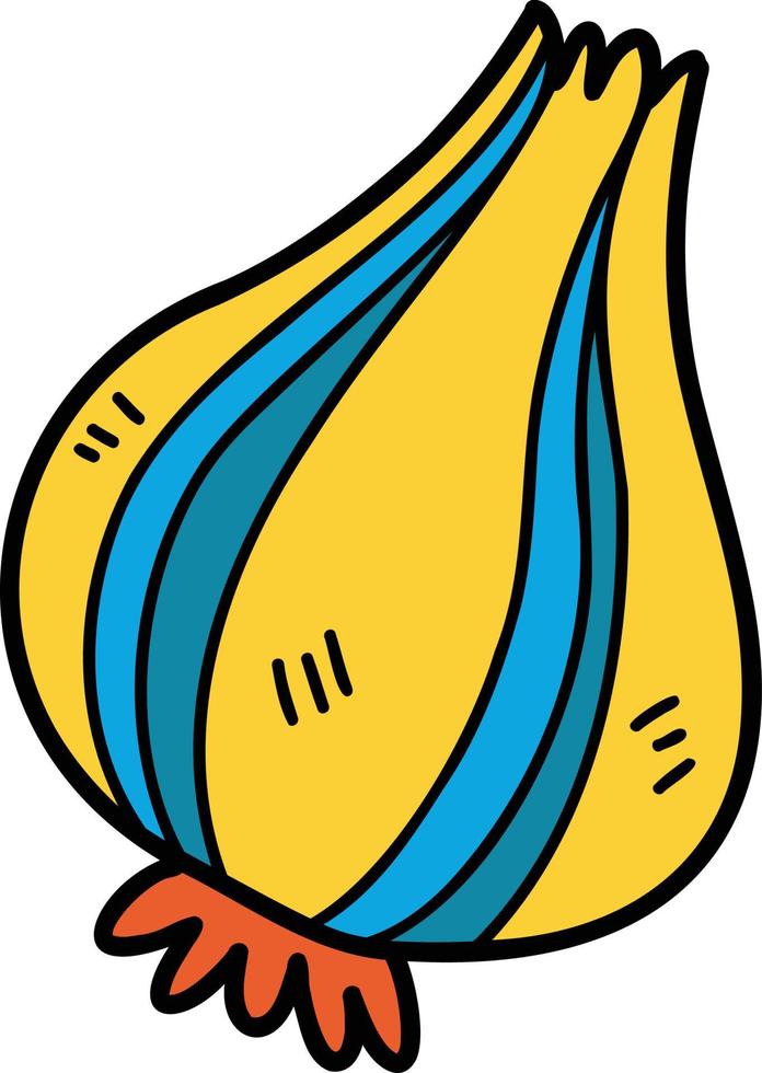 Hand Drawn onion illustration vector