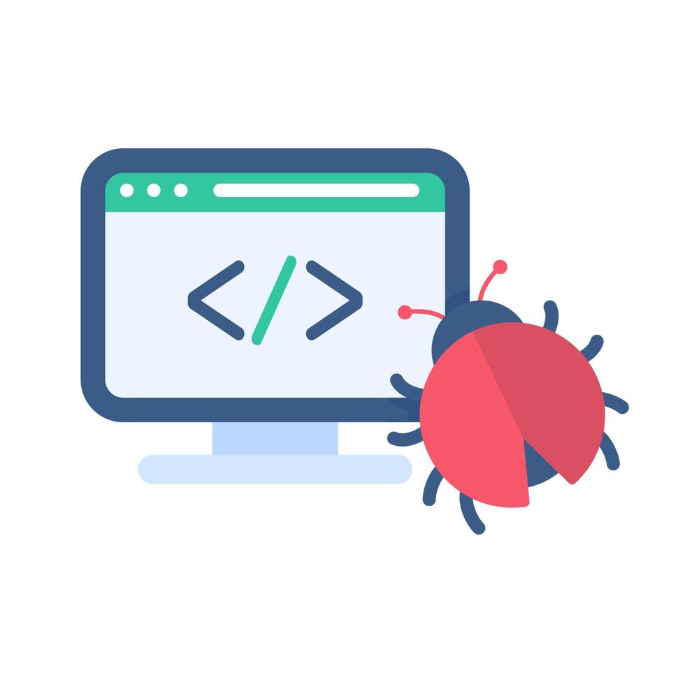 Protection against viruses from computer worms from hackers. vector