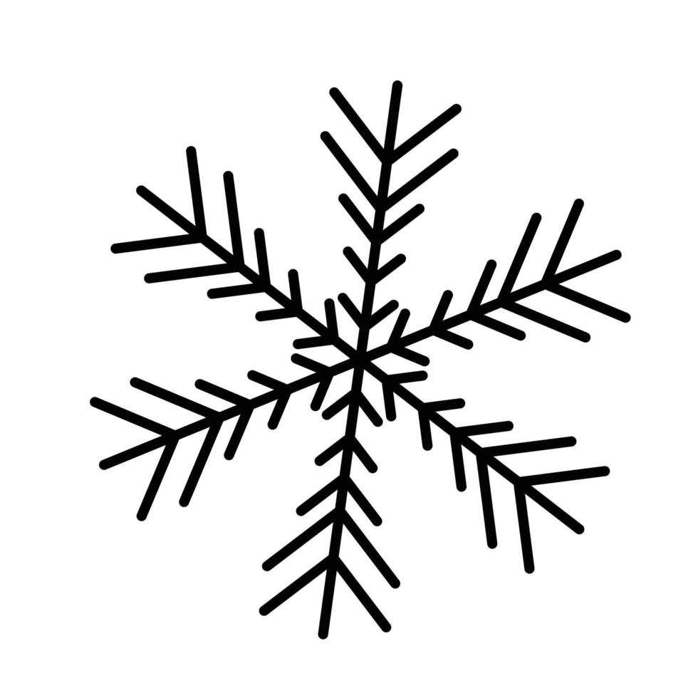 Vector snowflake  web Icon isolated